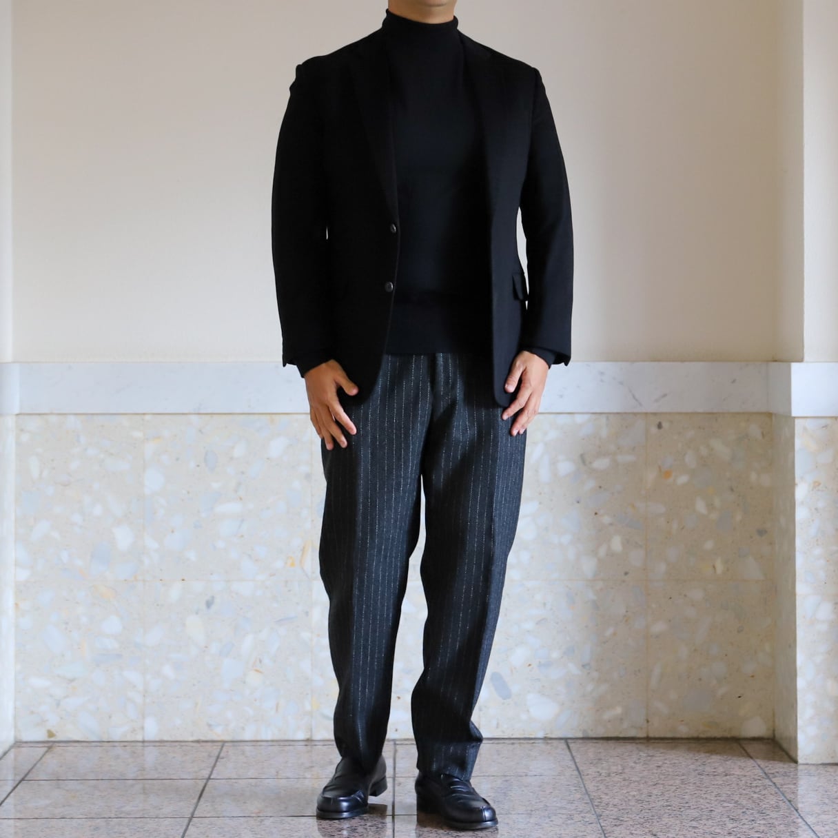 極美品】BROOKS BROTHERS Cashmere Black blazer size41 Loro Piana