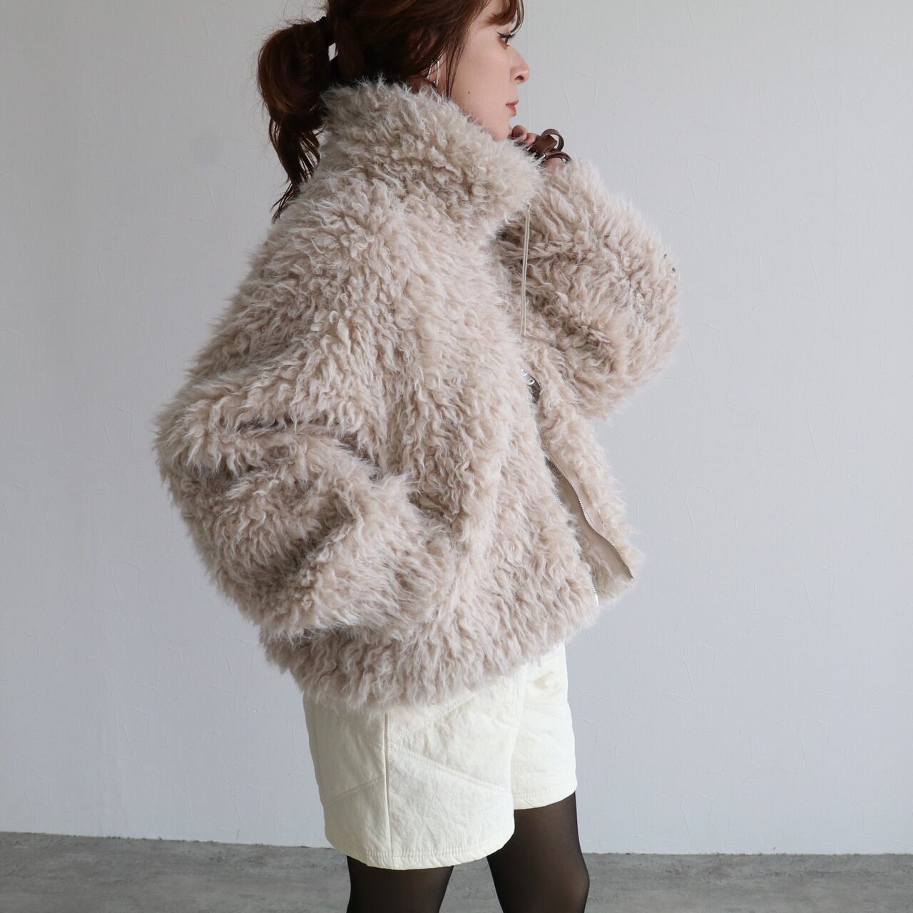 ミックスシープファーブルゾン※一部予約商品です※【p246987-z】宅配便