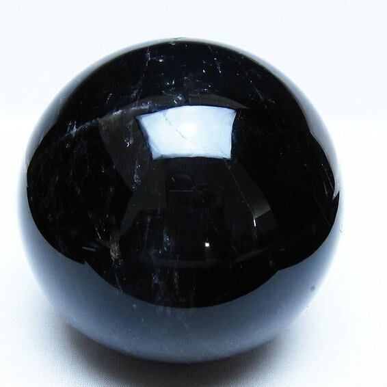 1.4Kg モリオン 黒水晶 丸玉 105mm スフィア 一点物 151-9374