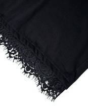 【直営限定ITEM】ヘムレースルーズTシャツ (BLACK)　CQ-49004H