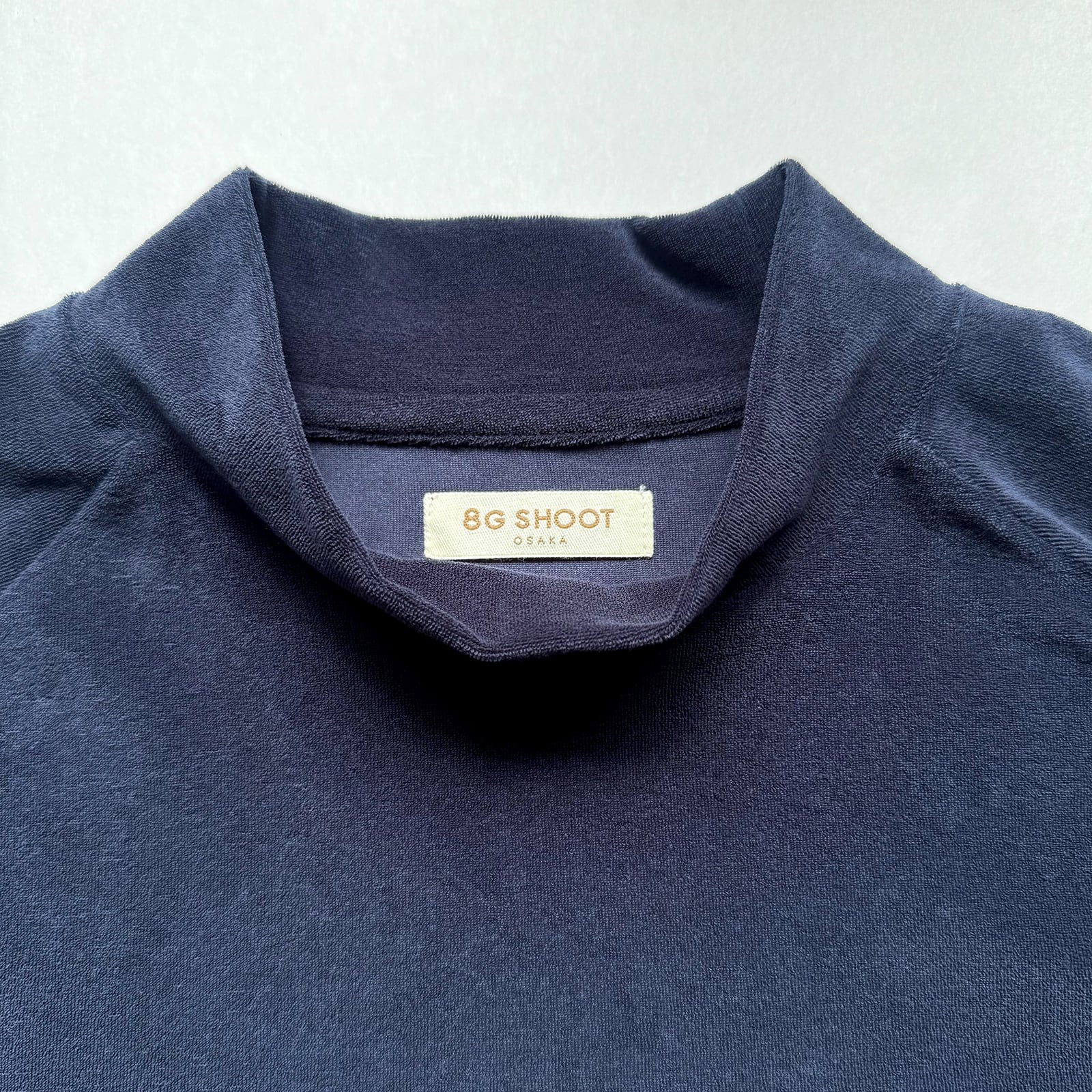 HIGH GAUGE PILE MOCK NECK SHIRT -DARK NAVY- | 8G SHOOT WEBSTORE