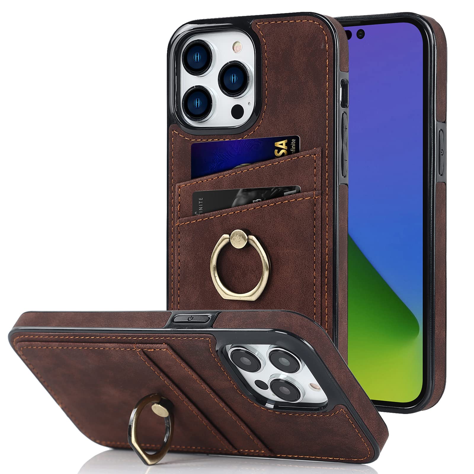 iPhone 14のJiatay電話ケース女性男性のためのプロマックスケースウォレット、キックスタンドビジネスiPhone 14 Pro Max Case with Ring Stand&Card Holder(Brown) 並行輸入品 | カシオペア・エクスプレス(スマホアクセサリー専門店) iPhone 14のJiatay電話ケース女性男性のためのプロマックスケースウォレット、キックスタンドビジネスiPhone 14 Pro Max Case with Ring Stand&Card Holder(Brown) 並行輸入品 | カシオペア・エクスプレス(スマホアクセサリー専門店)