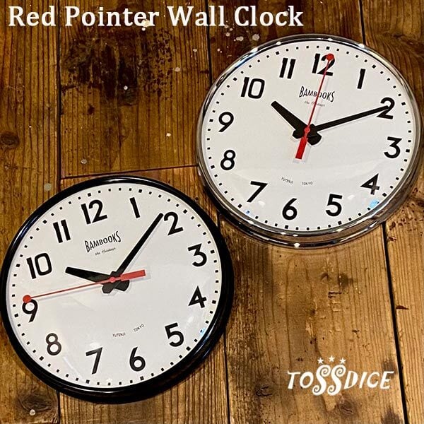 RED POINTER WALL CLOCK レッドポインター・ウォールクロック 2色