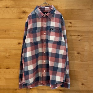 【HOLLISTER】ネルシャツ 長袖シャツ フランネル ヘビーネル ブロックチェック柄 マルチカラー くすみカラー ホリスター M US古着