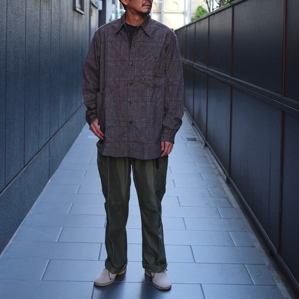 SASSAFRAS(ササフラス) / Diggin Shirt 21Wale Corduroy Check-Brown