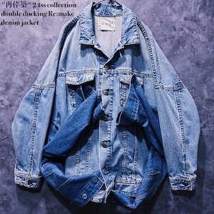 【doppio】"再倖築" 24ss collection double docking Re:make denim jacket