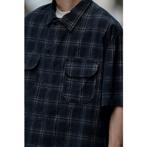 Check pattern patch pocket short 0643