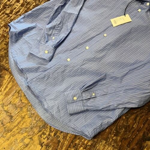 AURALEE オーラリー 24AW SUVIN HIGH COUNT CLOTH STRIPE SHIRT 長袖 