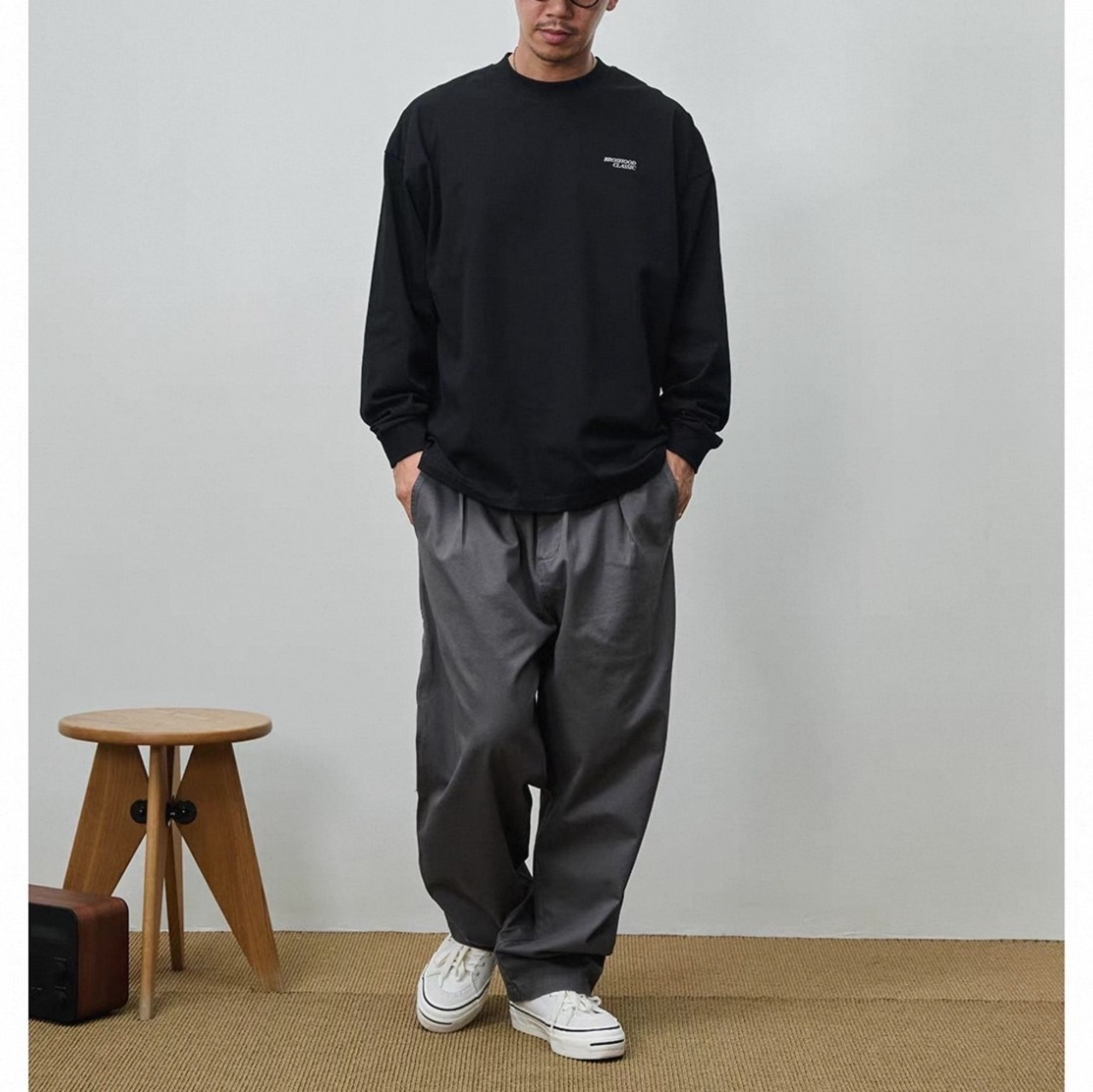 Wide-leg belted pants 1071 - 11