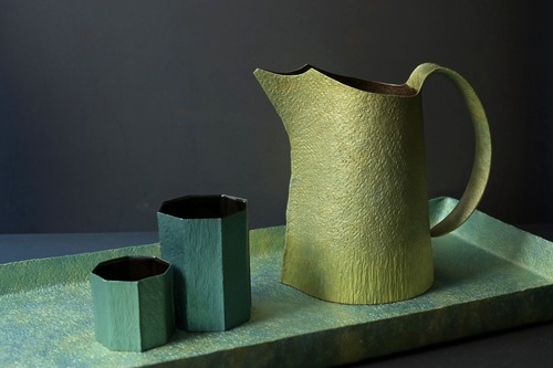 牧野広大　軽銀草木染め水差し1ℓ