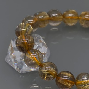 [高品質]タイチンルチルクォーツブレスレッド 13mm 手首18cm