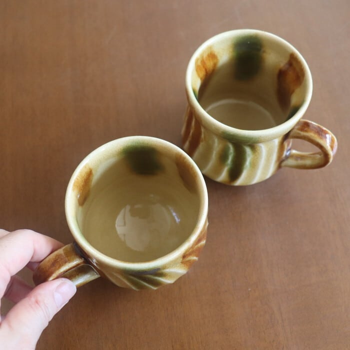 赤津焼　急須　コップ 瀬戸赤津焼 拝戸窯稲山 マグカップ 三彩 SetoAkazu-yaki Mug #465 | 和