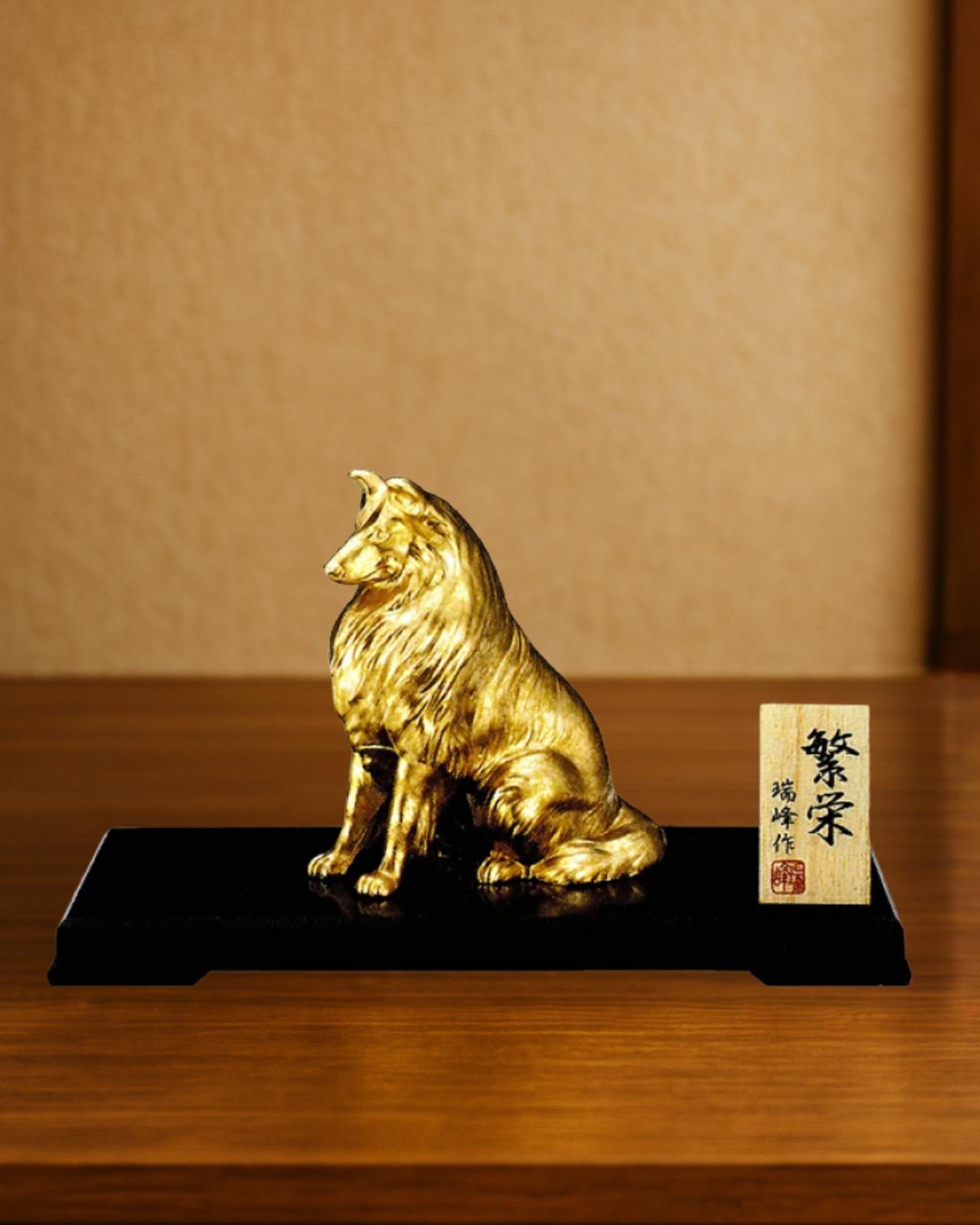 DT591 可愛い 犬 置物 旭峰 在銘 駒 銅製 DT591 可愛い 犬 置物 旭峰 在銘 駒 銅製