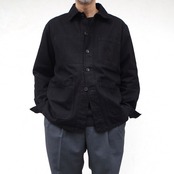 PERSONAL MATTERS PROJECT N°06 ORGANIC COTTON DRILL CHORE JACKET BLACK *Garment dyed