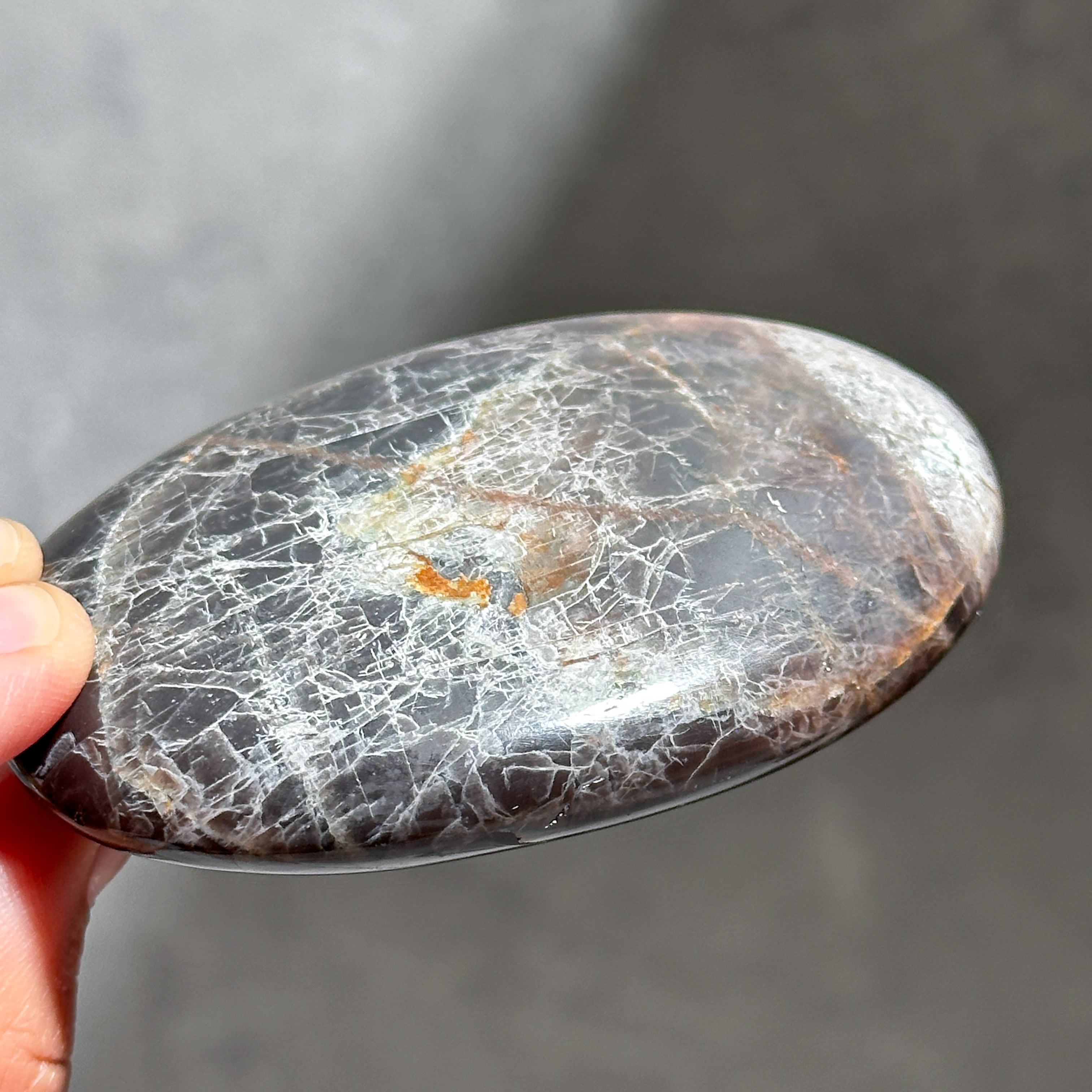 高品質 ムーンストーンパーム♡No.2901 ブラックムーンストーン パームストーン06◇ Black Moonstone ◇天然石