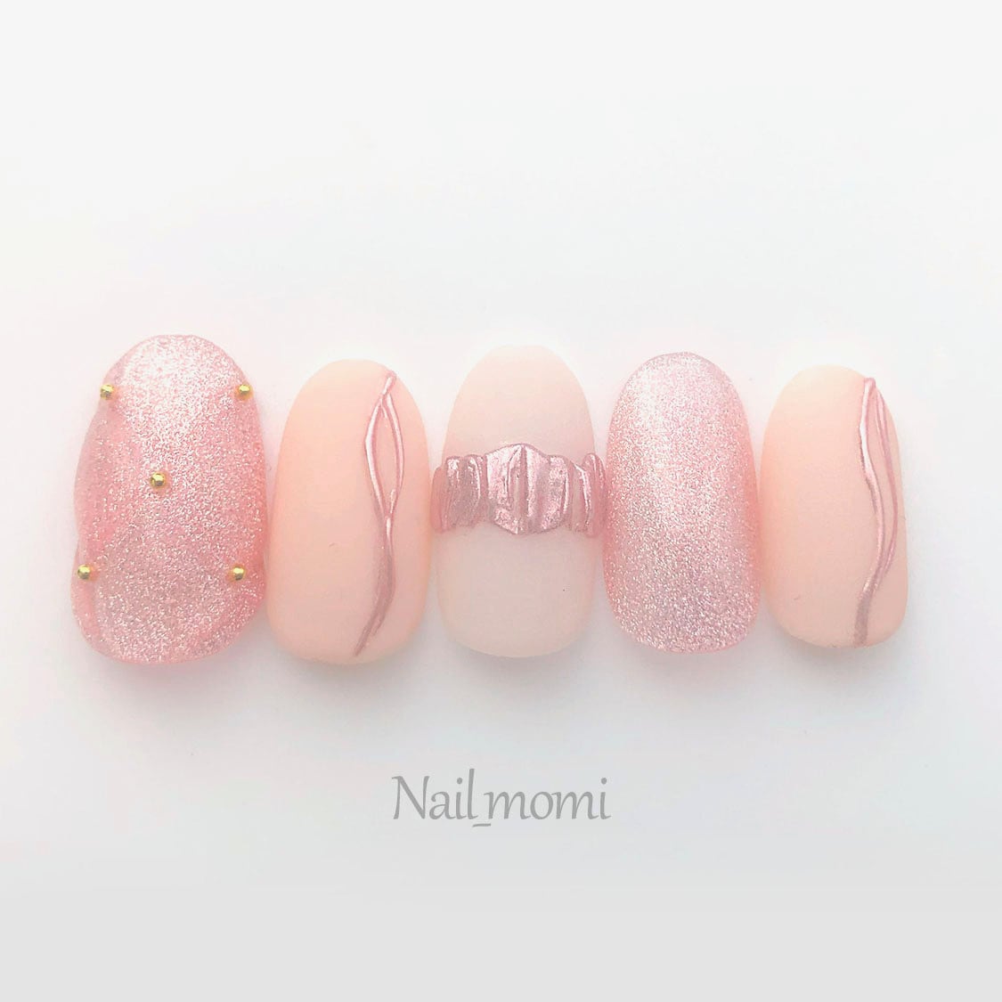 ネイルチップ ちゅるんネイル 中国ネイル キルティングネイル スキニー