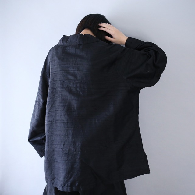 "花×刺繍" many many pattern over wide silhouette open collar shirt