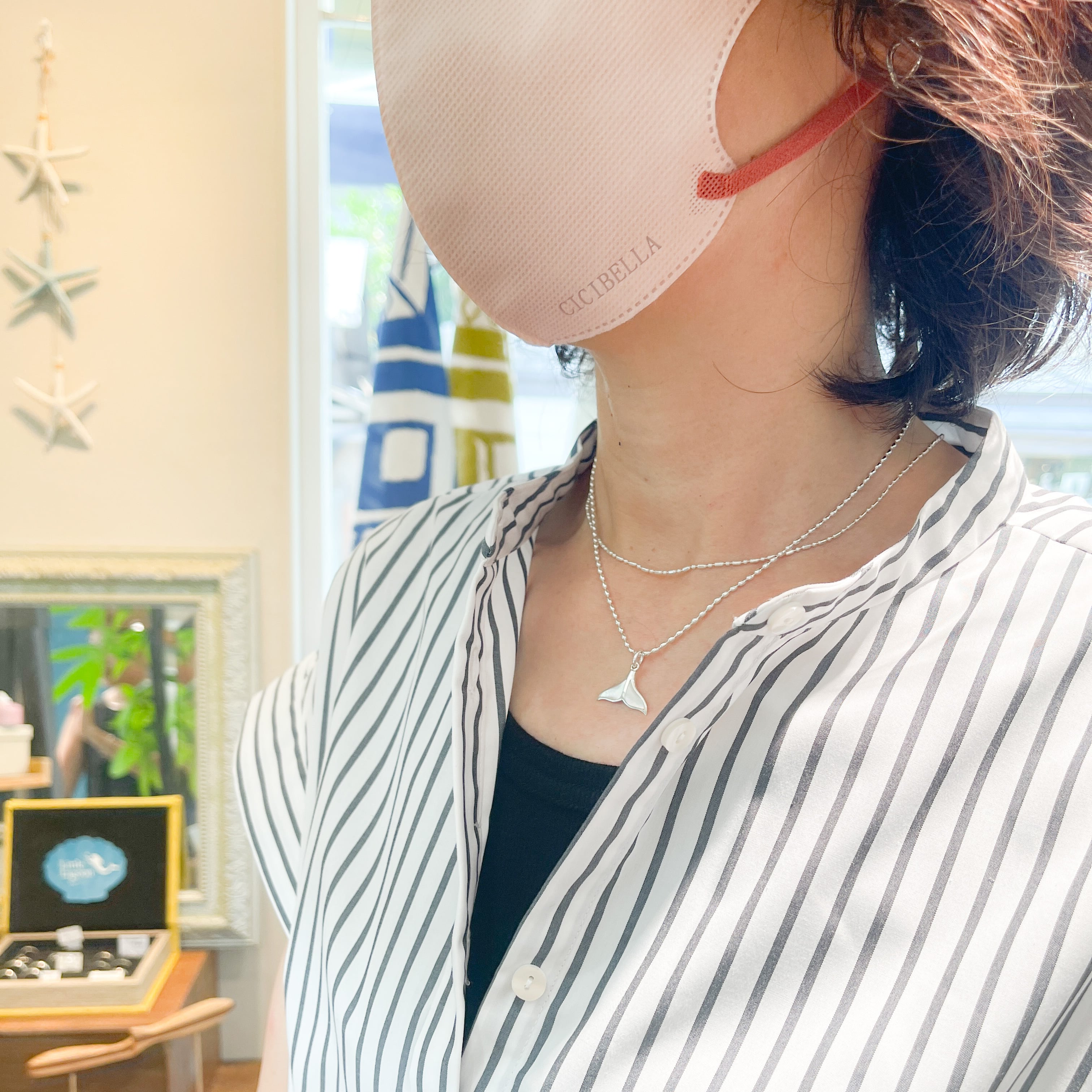 完売◆新品ラックスFlippanルーペネックレスフリッパンダニエラグレジスチマラ ホエール ペンダント （チェーン オプション） 鯨 クジラ くじら