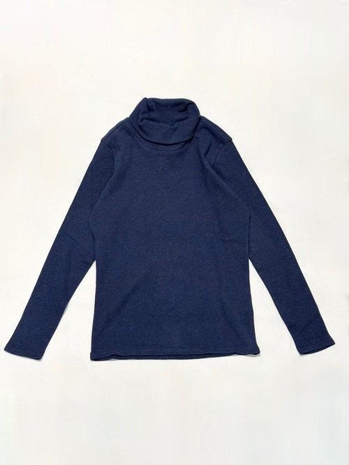 シサム工房Sisam Organic・オーガニックコットンカットソー　タートルネックTop・NVm　26ASOCS0403