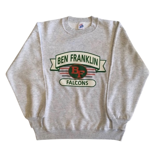 BEN FRANKLIN FALCONS / JERZEES / PRINT SWEATSHIRT / L / USA製 / 90s