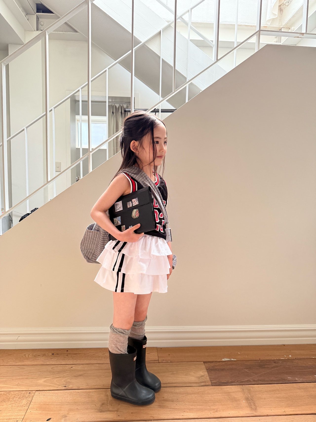 [COMMA] Two-row tiered skirt / [콤마] 두줄캉캉스커트
