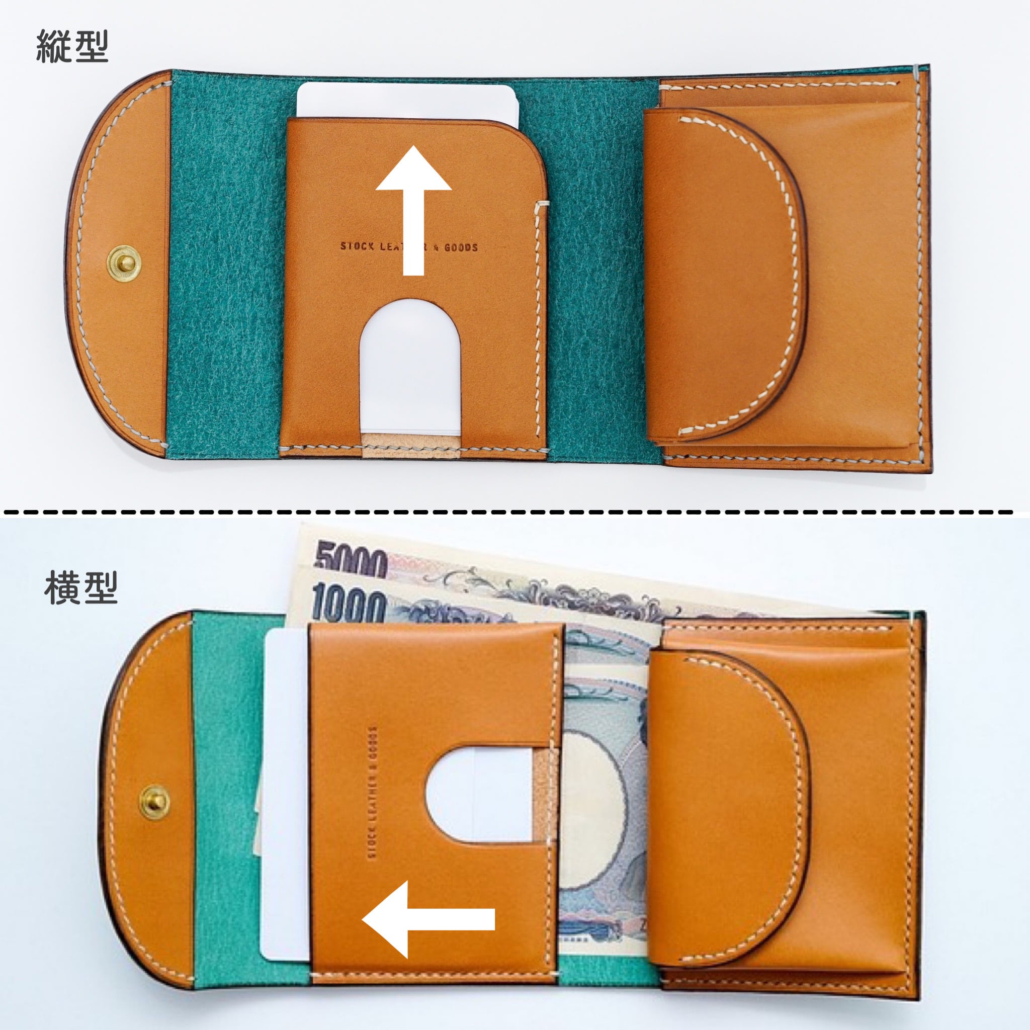 小物 STOCK LEATHER flap mini wallet Turquoise flap mini wallet [ turquoise blue ] | STOCK LEATHER & GOODS