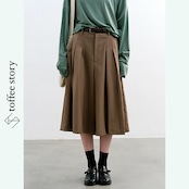 【2color】知性をまとう、ウールプリーツキュロット 《P0255》