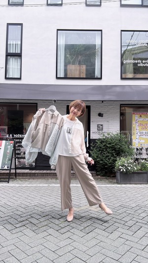 サイドドロストワイドパンツ
