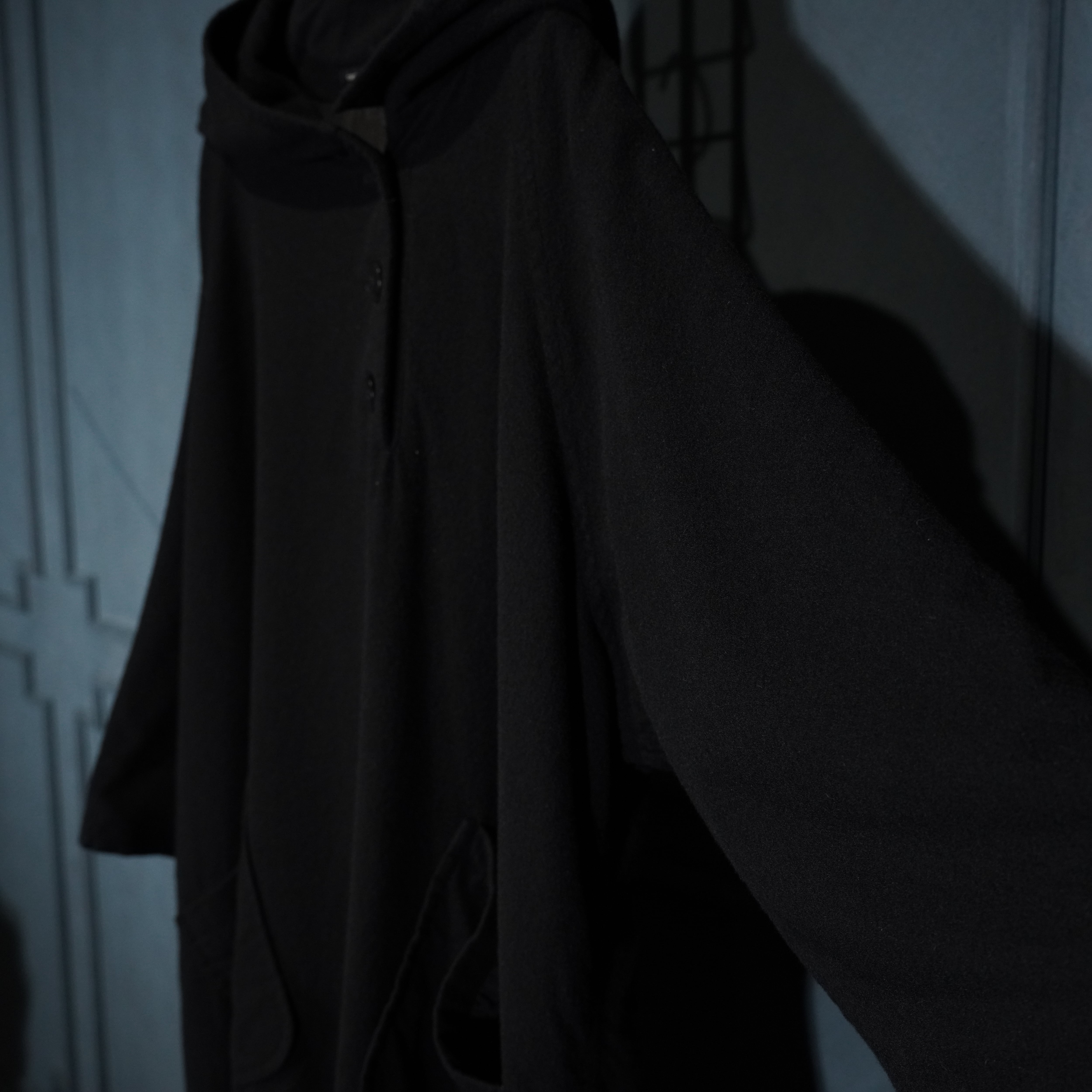 Y's YOHJI YAMAMOTO WOOL HOODIE PULL OVER COAT ONE PIECE/ワイズ