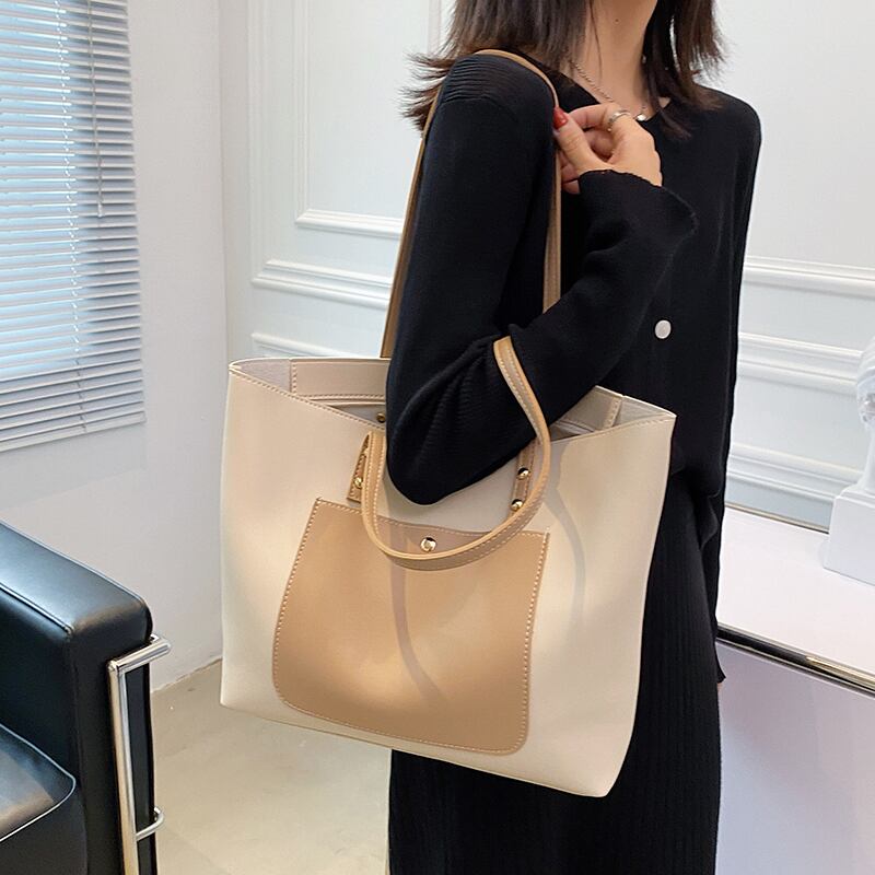 オータムスタンダードカラーワンショルダー レトロ 秋物 トートバッグ Tiancai_Wing_Bag9460971133