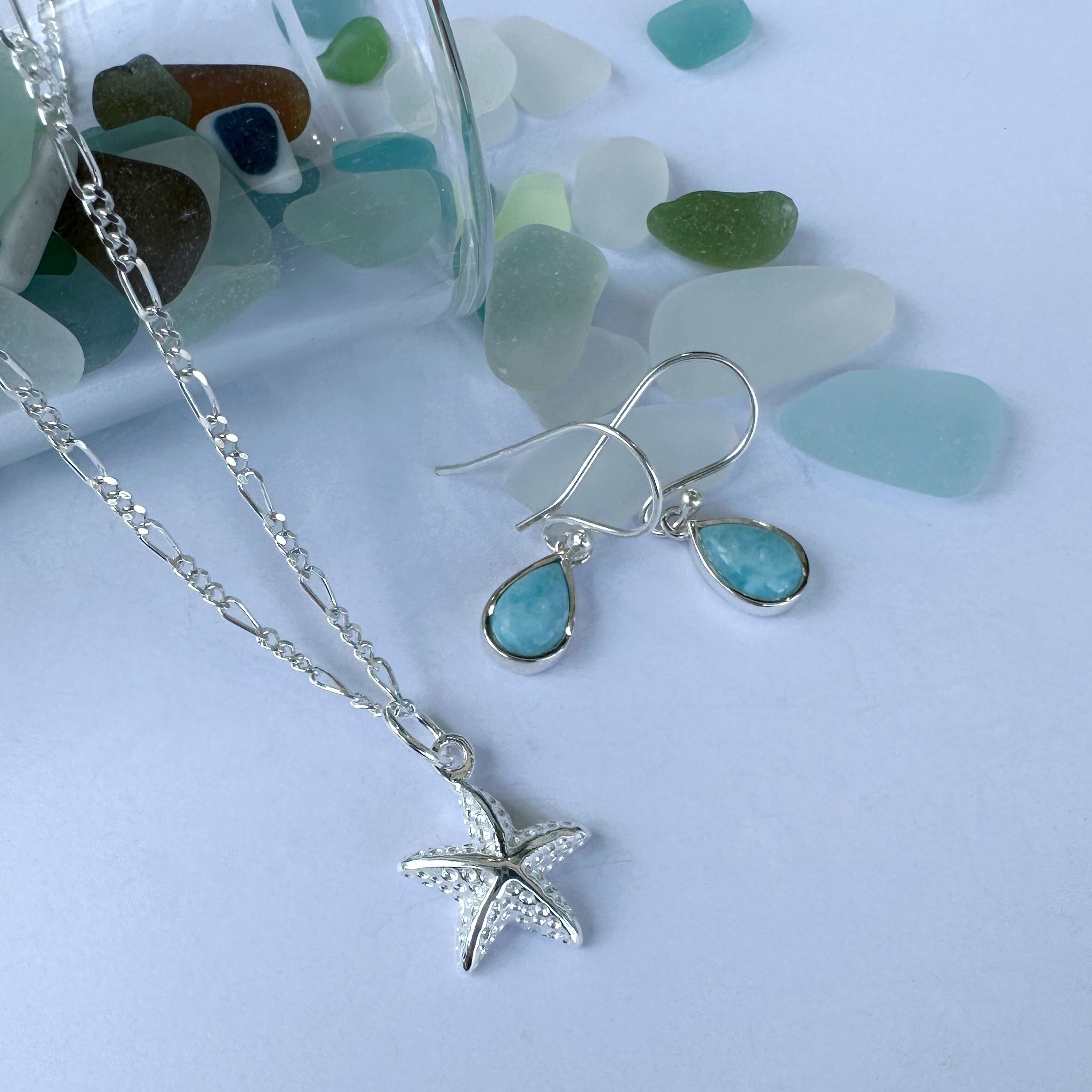 つぶつぶ スターフィッシュ ペンダント with フィガロチェーン