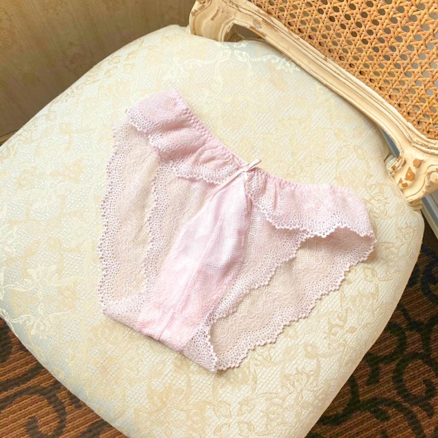 ひめごとスカラップレース(pink)ショーツ単品