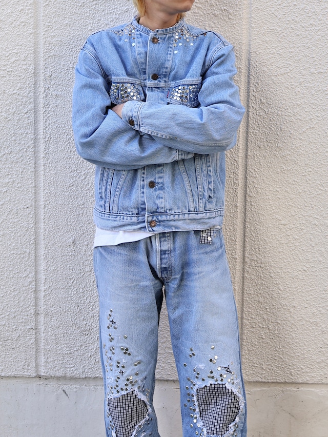【Hannah Creak/26aw】Studded blouson light blue