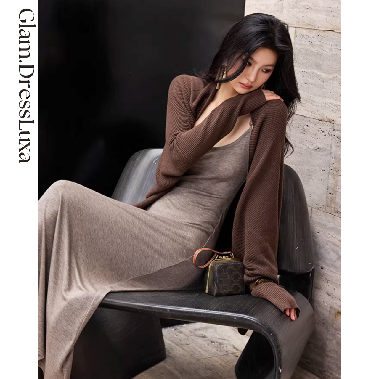 Soft Rib Knit カーディガン_T1656