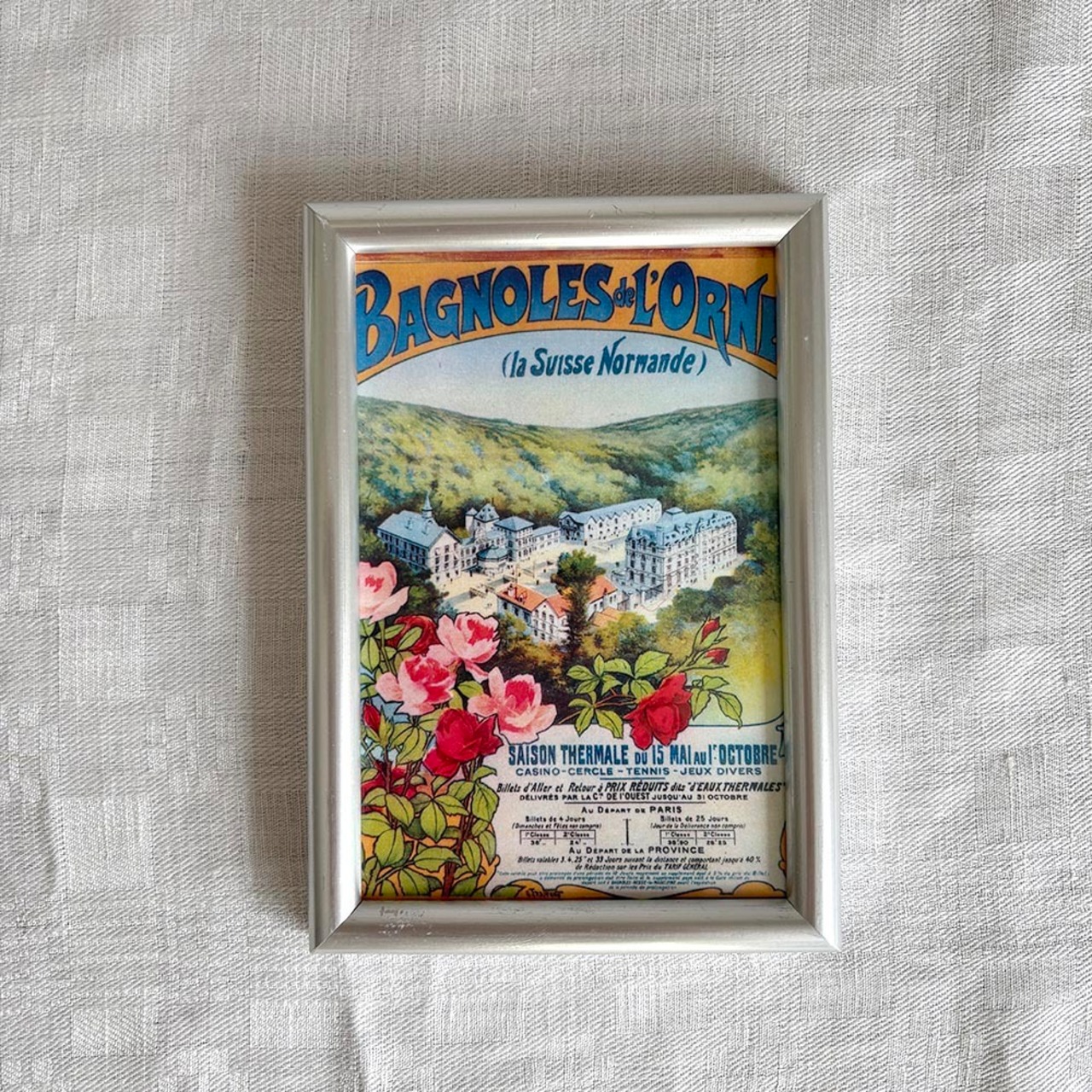 ポストカード　フレーム入り　旅行宣伝ポスター　フランス国鉄の旅　スイスへの旅 12otcp22-3