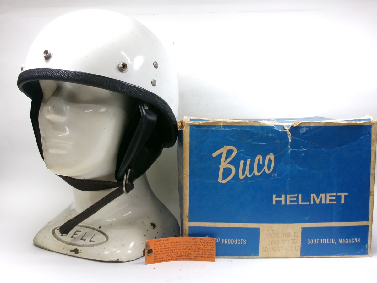 60s BUCO PROTECTOR ハーフヘルメット 目深加工済み M 純正イヤー 