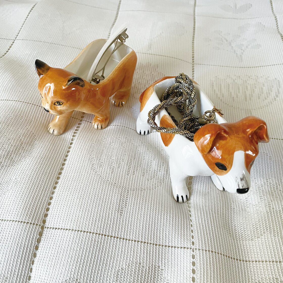 DOG CAT 陶器 小物入れ | Pay ID