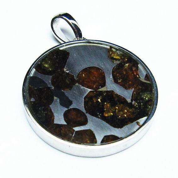 パラサイト隕石 ペンダント パワーストーン ペンダントトップ Pallasite Meteorite メンズ レディース アクセサリー 一点物  112-9257