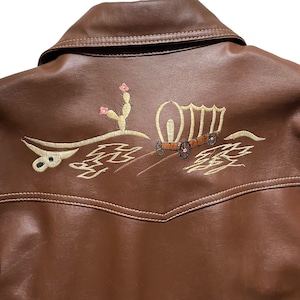 vintage 1970’s MASTER-JAC embroidery pvc shirt jacket