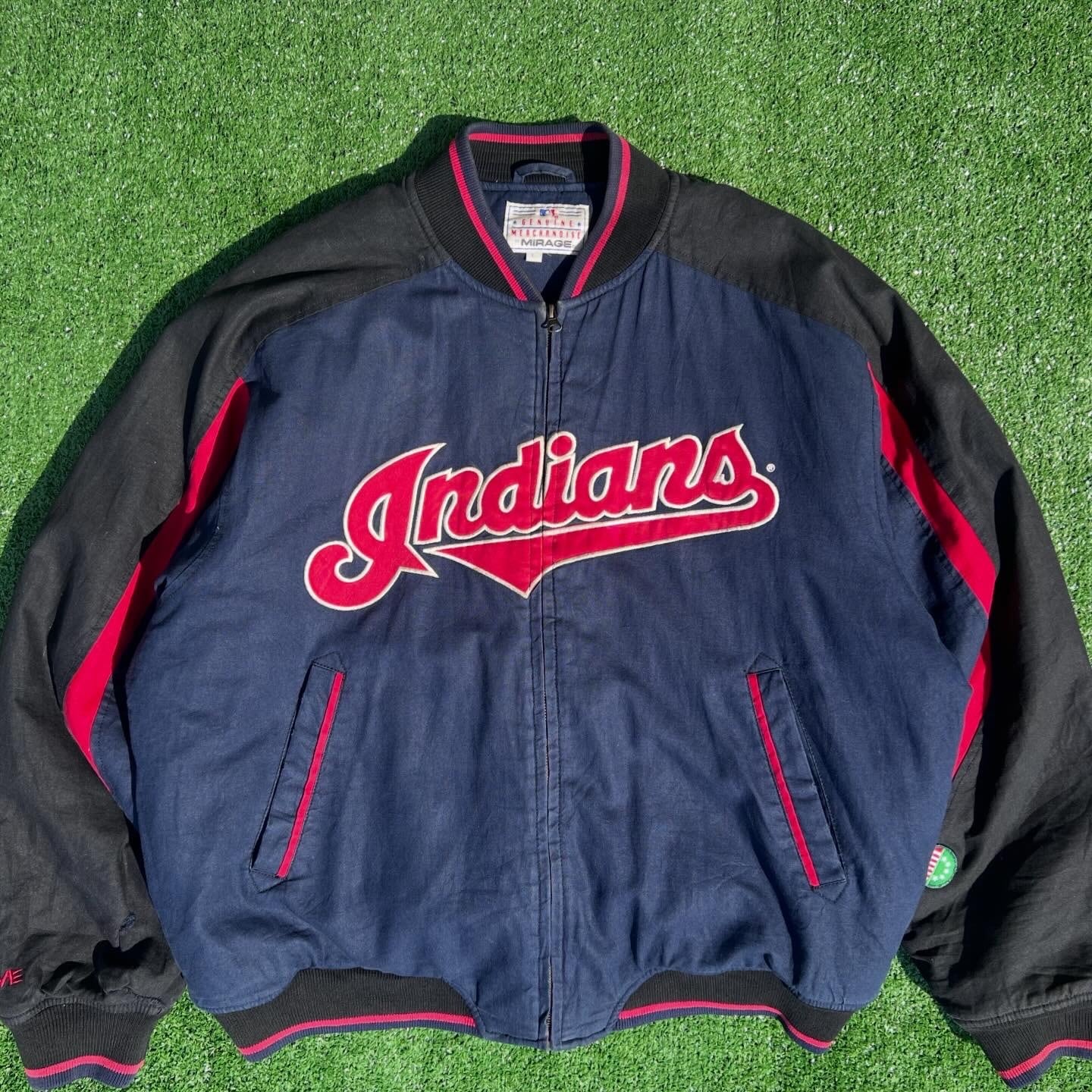 MLB 90s クリーブランド・インディアンス スタジャン | 古着屋サト