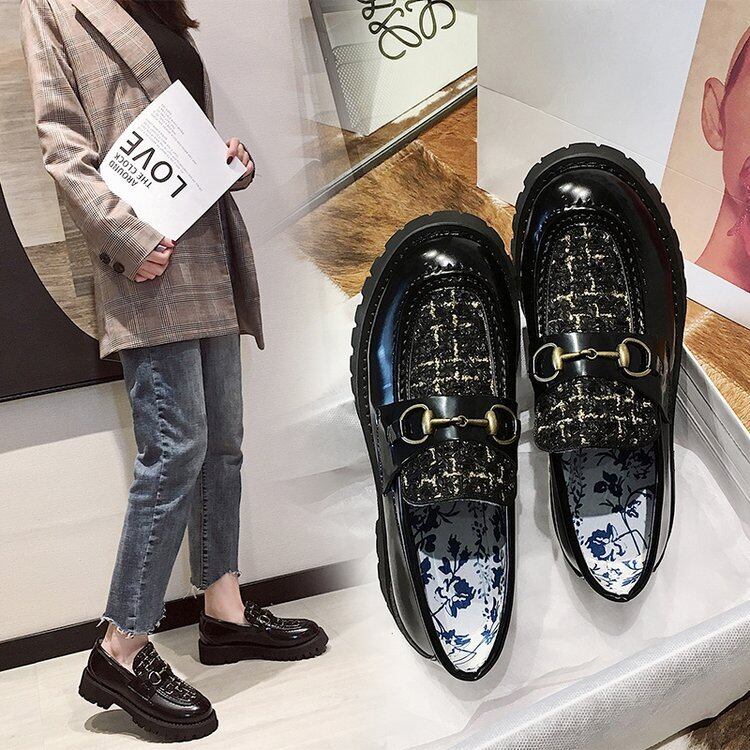 【新作】【送料無料】 insスモールインセンススタイルシューズ2020春秋厚底原宿スタイルビッグヘッドスモールレザーシューズネットセレブ同スタイルレディースシューズ 靴 かわいい スプリング 春物 オータム 秋物 10b640503428914