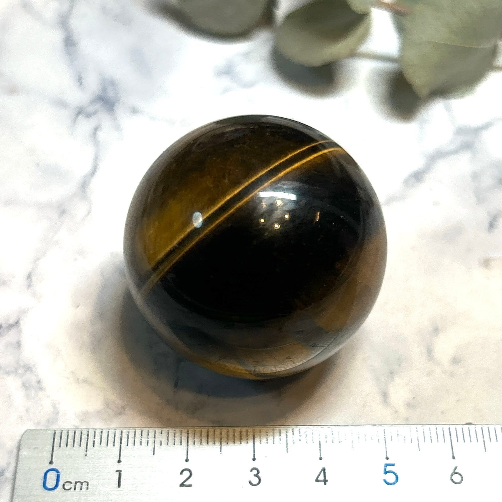 E19510】タイガーアイ 39㎜ タイガーアイ球 丸玉 球 Tiger'sEye