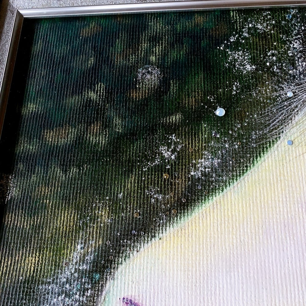 一点物原画》馬の絵【幸運を運ぶ白馬】ヒーリングアート エネルギーの