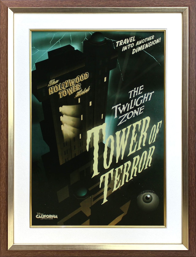ディズニー テーマパーク「トワイライトゾーン/タワー・オブ・テラー」展示用フック付ポスター