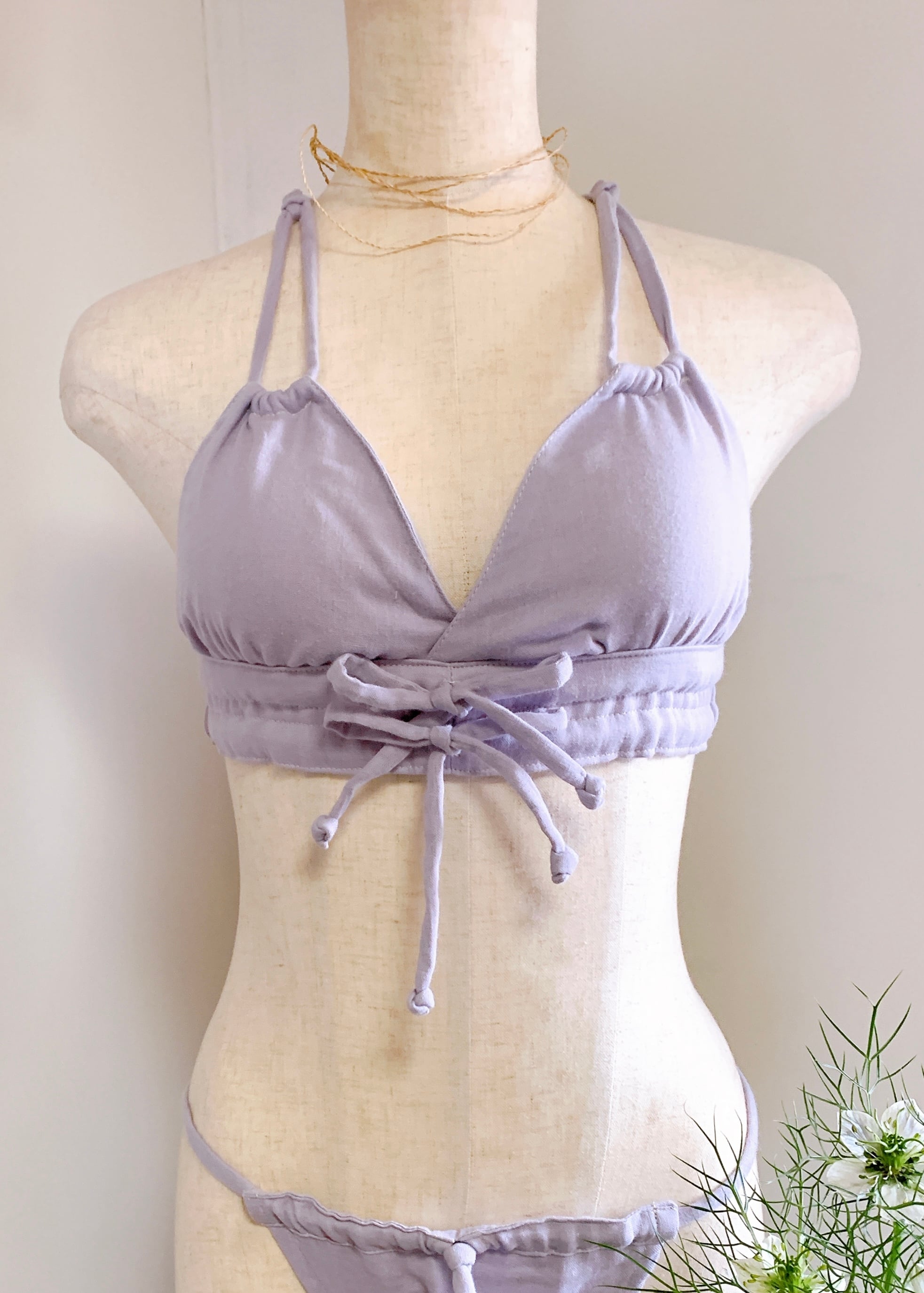 　締めつけない下着　“ゆる〜りブラ“ ラベンダー　第7チャクラ