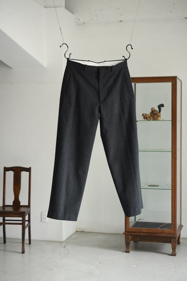 A.PRESSE / Wool Flannel Wide Trousers (Charcoal)
