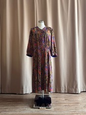 FABRIQUE EN FRANCE exotic pleats dress-4849-8