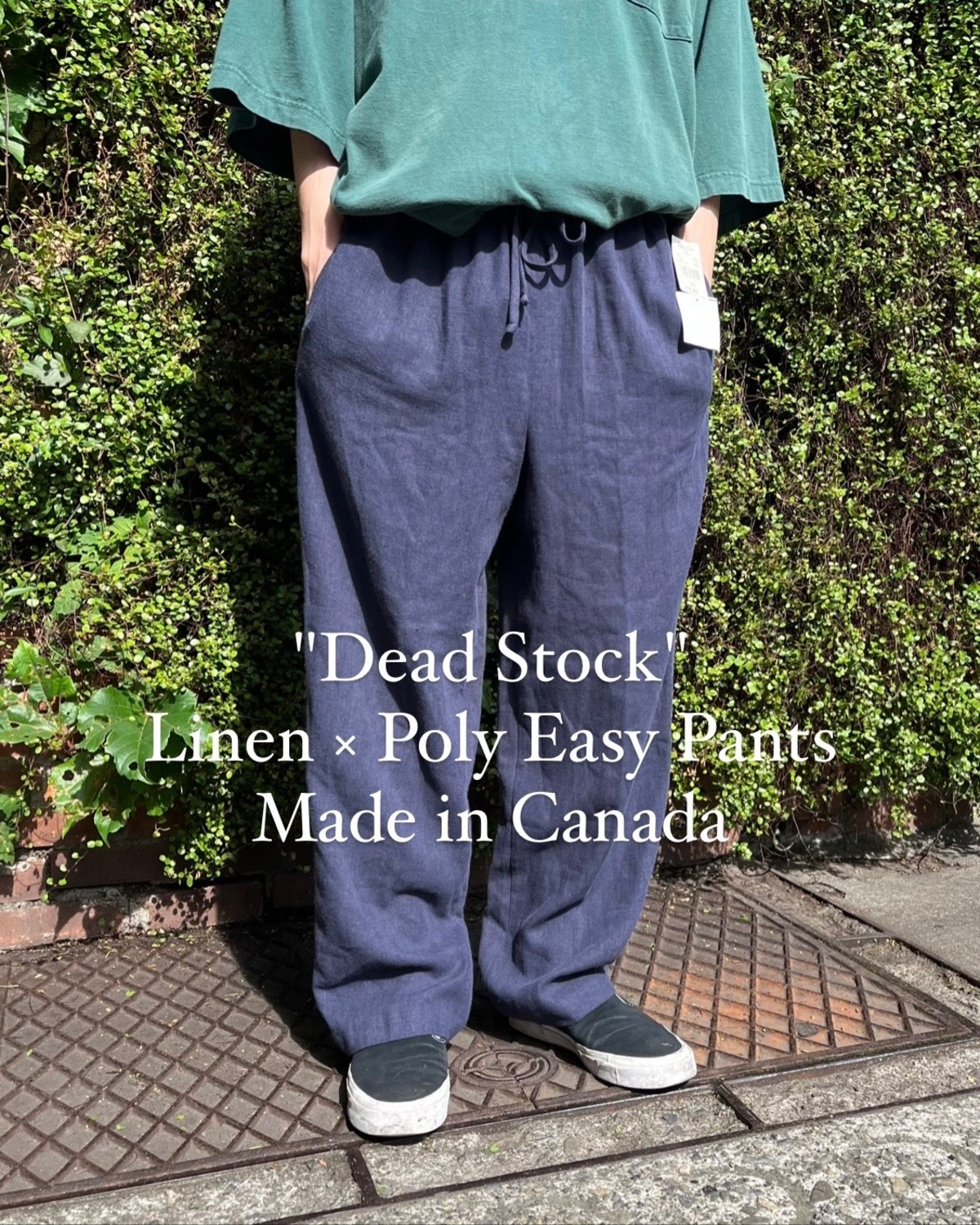 "Dead Stock" Linen × Poly Easy Pants（Made in Canada） TAPATAPP 2nd