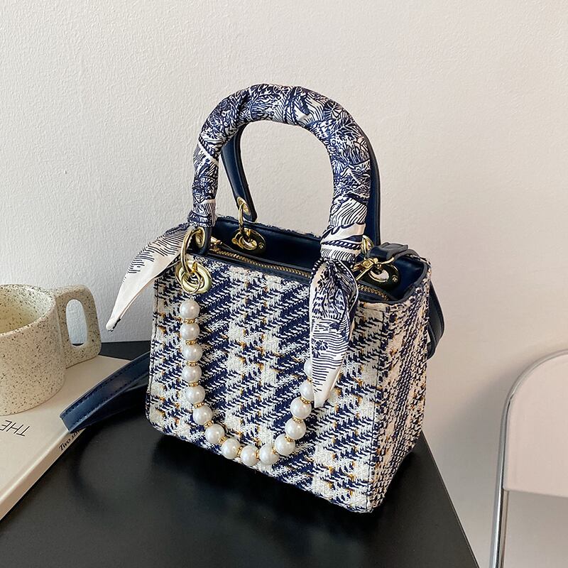 サマースカーフ パールチェーン 夏物 シルク 真珠 Tiancai_Wing_Bag87485512053