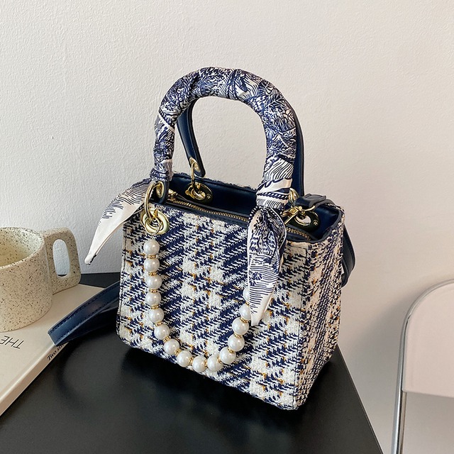 サマースカーフ パールチェーン 夏物 シルク 真珠 Tiancai_Wing_Bag87485512053